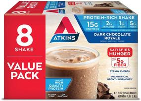 img 4 attached to 🍫 Atkins Gluten Free Protein-Rich Shake, Dark Chocolate Royale: Keto-Friendly & Convenient 8-Pack