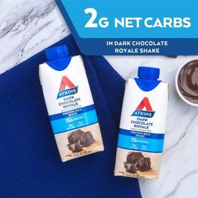 img 2 attached to 🍫 Atkins Gluten Free Protein-Rich Shake, Dark Chocolate Royale: Keto-Friendly & Convenient 8-Pack