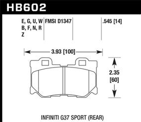 img 1 attached to 🦅 Высокопроизводительные тормозные накладки Hawk HB602B.545 HPS 5.0: непревзойденная тормозная сила для улучшенной безопасности