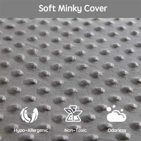 img 1 attached to 💤 Premium Cotton Weighted Blanket for Adults with Removable Minky Cover - Ultra Soft Heavy Blanket Suitable for Individuals weighing 110-140lb - Crafted with Glass Beads (15lb, Grey, 48x72)
