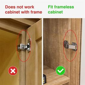 img 3 attached to 🔩 Premium HOSOM Frameless Cabinet Hidden Hinges – Easy 90 Degree Installation, 8-Pack