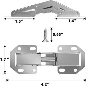 img 2 attached to 🔩 Premium HOSOM Frameless Cabinet Hidden Hinges – Easy 90 Degree Installation, 8-Pack