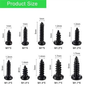 img 3 attached to 🔩 JERLITU 500pcs M1 Micro Screws: Phillips Head Screw Suit for Glasses, Watches, Electronics - Small Self-Tapping Screws Assortment Kit