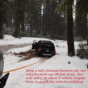 img 2 attached to 🔗 Tow Strap Heavy Duty: 3" X 20' Recovery Strap with 18,000 LB Break Strength Rope & 2 Hooks