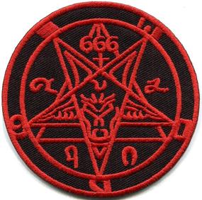 img 1 attached to Baphomet Pentagram Pentacle Embroidered Applique