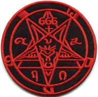 baphomet pentagram pentacle embroidered applique logo
