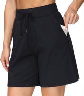 🩳 women's loose fit lounge shorts with deep pockets - ultimate workout and running companion from the gym people logo