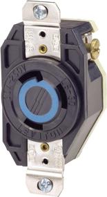 img 1 attached to 🔌 Industrial Grade Leviton 2620 Locking Receptacle, Flush Mount, Grounding, 30 Amp, 250 Volt, V-0-MAX, Black
