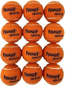 img 1 attached to 🎾 WOOF SPORTS Small Tennis Balls for Dogs (1.9") - 12 Premium Mini Tennis Balls for Small Dogs and Puppies. Vibrant Orange, Durable and High-Quality. Comes with Mesh Carrying Bag