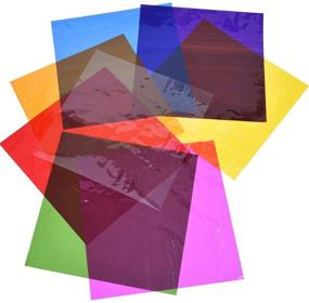 img 4 attached to 104-Piece Outus Cello Sheets - Multicolor Cellophane Wraps for Gel Light Filter Plastic Sheet (7.5 x 7.5 Inch)