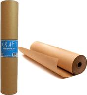📦 recyclable kraft brown wrapping paper roll 30x2,400 (200 ft) - ideal for moving, bulletin board backing, paper tablecloths - craft construction and packing paper logo