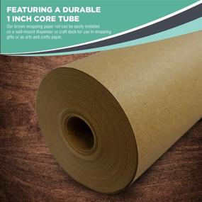 img 3 attached to 📦 Recyclable Kraft Brown Wrapping Paper Roll 30x2,400 (200 ft) - Ideal for Moving, Bulletin Board Backing, Paper Tablecloths - Craft Construction and Packing Paper