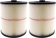 🌀 craftsman 17816 air cartridge filter for 5 gallon & larger wet/dry vacuum cleaner - 2 pack логотип