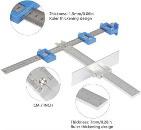 img 2 attached to QLOUNI Cabinet Hardware Jig: Accurate Drill Guide for 🔧 Handles, Knobs & Drawer Pulls – Aluminium Alloy Dowelling Toolset