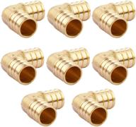 🔩 litorange 0.75-inch pex 90 degree elbow, 8-pack - lead-free brass barb crimp pipe fitting for better seo logo