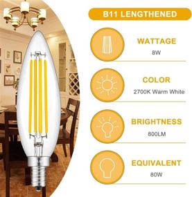 img 2 attached to 💡 Enhanced Illumination: CRLight Candelabra Equivalent Lengthened Chandelier