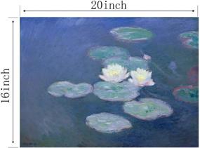 img 2 attached to 🎨 QSIRBUTI Monet Paint by Numbers for Adults: Beginner's DIY Canvas Kit with Acrylic Pigment & Lotus Design