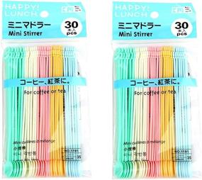 img 4 attached to MXY Beverage Stirrers Colorful Disposable