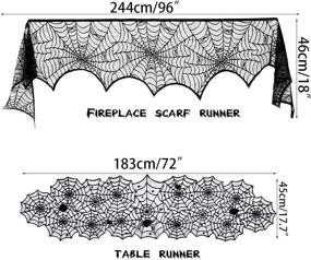 img 3 attached to 🎃 Halloween Decorations Tablecloth for Fireplace by Anditoy