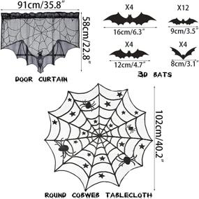 img 2 attached to 🎃 Halloween Decorations Tablecloth for Fireplace by Anditoy