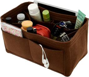img 1 attached to 👜 Felt Handbag Organizer Insert: Maximize Space and Keep Bags in Perfect Shape!