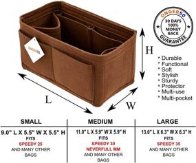 img 3 attached to 👜 Felt Handbag Organizer Insert: Maximize Space and Keep Bags in Perfect Shape!