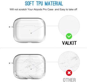 img 3 attached to 🎧 Clear Airpods Pro Case Cover by Valkit - Soft TPU Protective Case 2019 | Keychain Included | Shockproof Cover | Designed for Apple Airpods Pro Charging Case 3RD Gen - Transparent