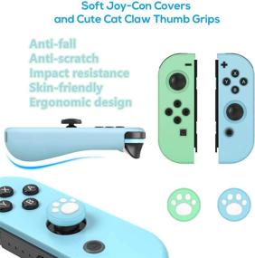 img 2 attached to 🎮 Animal Crossing Switch Accessories Bundle - RHOTALL 12-in-1 Accessory Kit with Carrying Case, Silicone Joy Con Covers, Game Card Cases, Screen Protector, Thumb Grip Caps, and USB C Charging Cable