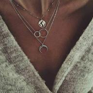 jovono multilayered crescent necklaces necklace logo