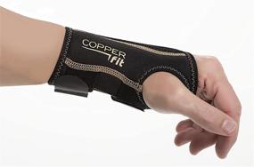 img 4 attached to 🤲 Copper Fit Compression Wrist Sleeve, Small/Medium, Left Hand - Superior Support and Pain Relief for Optimal Comfort