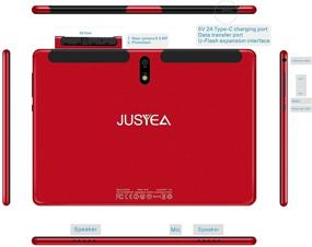 img 3 attached to JUSYEA J5-W 10.1 inch Android 10.0 Tablet with 4GB RAM, 64GB Expandable Storage, 8000mAh Battery, Wi-Fi, Mouse, Keyboard & More - Red