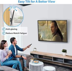 img 3 attached to 📺 Tilting TV Wall Mount Bracket for 26-55 Inch LED, LCD, OLED, 4K Flat Curved Screen TVs | Low Profile | Fits 16 Inch Studs | VESA 400x400mm | Supports up to 99lbs | Pipishell