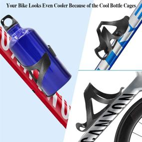 img 2 attached to 🚲 Gazeer Carbon Fiber Bicycle Drink Water Bottle Cage Holder for Road Bike and MTB Cycling