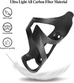 img 1 attached to 🚲 Gazeer Carbon Fiber Bicycle Drink Water Bottle Cage Holder for Road Bike and MTB Cycling