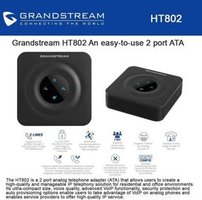 img 3 attached to 📞 Enhanced Communication with Grandstream GS-HT802 2 Port Analog Telephone Adapter - VoIP Phone & Device in Sleek Black
