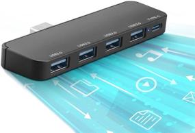 img 3 attached to 💻 RGEEK 5-in-1 USB Hub for PS5 Accessories - 1-Port Type C, 1-Port PS5 USB3.0, 3-Port USB2.0