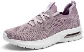 img 2 attached to 👟 Modern Style and Ultimate Comfort: ELEMENT & STITCH Knitted Walking Shoes for Women - Breathable Mesh Air Cushion Sneakers Lightweight Comfort Sock Shoes for Tennis Running Casual Gym