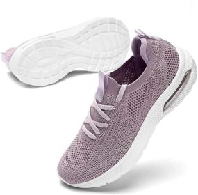 img 4 attached to 👟 Modern Style and Ultimate Comfort: ELEMENT & STITCH Knitted Walking Shoes for Women - Breathable Mesh Air Cushion Sneakers Lightweight Comfort Sock Shoes for Tennis Running Casual Gym