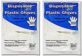 img 3 attached to Disposable Plastic Gloves Size Packs