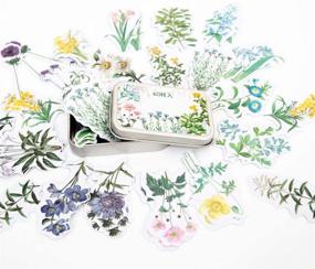 img 2 attached to Molshine 180pcs Flower Plant Stickers: Japanese Style Washi Tape Material for DIY, Personalization, and Decoration