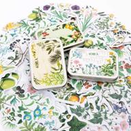 molshine 180pcs flower plant stickers: japanese style washi tape material for diy, personalization, and decoration logo