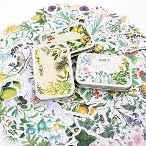 img 4 attached to Molshine 180pcs Flower Plant Stickers: Japanese Style Washi Tape Material for DIY, Personalization, and Decoration