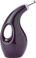 🍇 functional and stylish: rachael ray solid glaze ceramics evoo olive oil bottle dispenser - purple logo