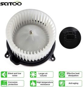 img 2 attached to 🔥 SCITOO ABS Plastic HVAC Heater Blower Motor with Fan for Nissan - Fits 2005-2015 Frontier, 2005-2012 Pathfinder, 2005-2015 Xterra