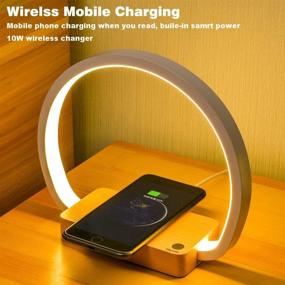 img 3 attached to 🔌 LONRISWAY Bedside Lamp Wireless Charger LED Table Lamp with Touch Control: A Versatile Eye-Caring Reading Light for Kids, Adults, Home, Dorm, and Office