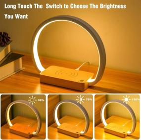 img 1 attached to 🔌 LONRISWAY Bedside Lamp Wireless Charger LED Table Lamp with Touch Control: A Versatile Eye-Caring Reading Light for Kids, Adults, Home, Dorm, and Office