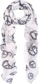 img 1 attached to 🧣 Unique Premium Scarf with Skull and Peace Sign Design