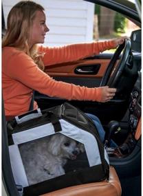 img 1 attached to 🐾 Pet Gear Carseat/Carrier for Cats and Dogs, Park Avenue: Convenient and Stylish Travel Solution