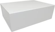 🎁 универсальная коробка для свидетельниц: элегантная белая жесткая коробка с магнитной крышкой для женщин - 12” x 9” x 4” - идеально подходит для предложений, свадеб и декоративных подарков. логотип