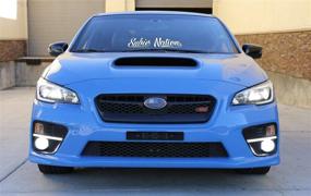 img 1 attached to Наклейка из винила Subie Nation для Subaru WRX/STi BRZ Impreza Legacy - 16x3 дюйма.